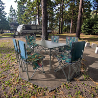 Ensemble table et chaises pliantes en aluminium léger pour l'extérieur, idéal pour le camping, les pique-niques, les dîners et les fêtes – Vente en gros usine