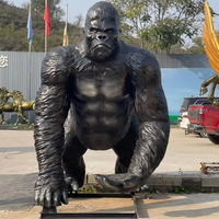 Grandes Décorations de Jardin Extérieur Populaires Statues de Gorille Donkey Kong en Résine Sculptures Animalières Primate Artisanat en Résine de Fibre de Verre