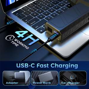 Souffleur de neige super turbo haute vitesse, souffleur de voiture, dépoussiéreur, lumière turbo LED avec ventilateur pour le séchage de la voiture - Product Image 2