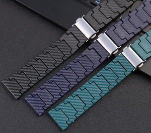 Correa de reloj inteligente de lujo correa de reloj de fibra de carbono para <span class=keywords><strong>HuaWei</strong></span> <span class=keywords><strong>GT3</strong></span> watch3pro para correa de reloj inteligente - Product Image 2