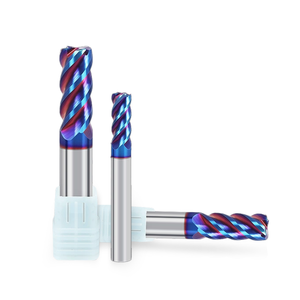 Fraise à queue en carbure monobloc pour CNC, 4 dents, à rayon d'angle, HRC65, pour arrondissement et finition - Product Image 1