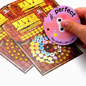<strong>Full</strong> Color Wholesale Scratch Off Lottery Card CMYK Printing Scratch Card Lottery Games Tickets - Product Image 2