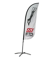 Drapeau de plage et pôle Base drapeaux de plumes bannière publicité promotionnelle vent personnalisé plume couteau forme activité commerciale en plein air