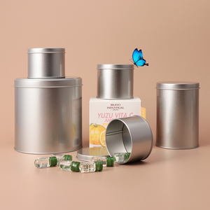 Pot en aluminium 60 ml Récipients rechargeables avec couvercle à vis transparent Bouteille ronde en fer-blanc pour crème cosmétique baume à lèvres - Product Image 2