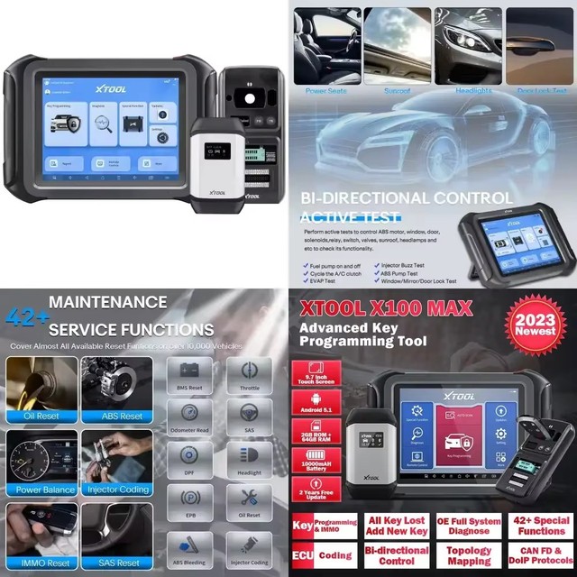 XTOOL X100 MAX Key Programmer With KC501 for BENZ/BMW/VW All Key Lost Full System Diagnostic Tool Topology Mapping ECU Coding