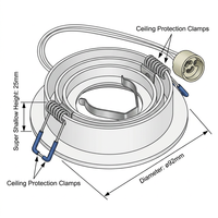 En gros Downlight réglable GU10 MR16, Support pour spot, Anneau de fixation, Culots de lampe GU10 à angle réglable