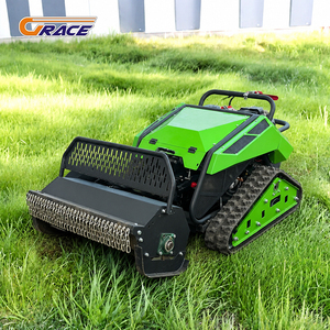 Free Shipping CE EPA Diesel Engine Small Robot Grass Cutter Cutting Width 800mm Remote Control Crawler Lawn Mower - Product Image 1