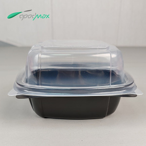 Boîte d'emballage alimentaire en plastique PP jetable personnalisée, adaptée au micro-ondes, pour restaurants, hamburgers - Product Image 2