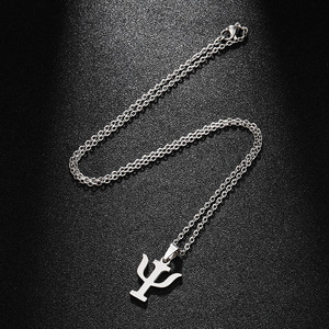 Collier en acier inoxydable plaqué or avec symbole simple lettre grecque PSI Collier psychologique avec pendentif PSI pour hommes et femmes - Product Image 4
