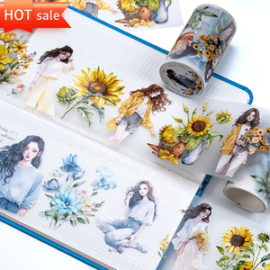 Tùy Chỉnh Chất Lượng Cao Ba Chiều Thủ Công Mùa Thu Hoa Tạp Chí Rõ Ràng Pet Washi Băng Cuộn - Product Image 1