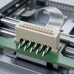Conector DIP FPC Estándar para Impresora, Paso de 1.0 mm, Aguja Curva, Materiales Resistentes al Calor, 4-35 Pines, Recubrimiento de Estaño - Product Image 1