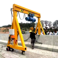 Mini-grue portique électrique portable de 2 tonnes en structure acier pour usine