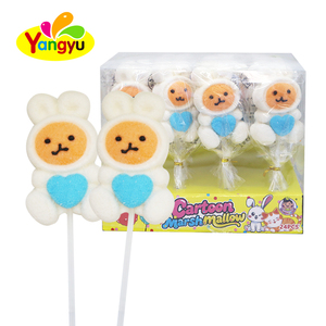 Boîte de présentation de 24 sucettes en forme d'ours et de lapin de dessin animé, guimauves et barbes à papa, vente en gros - Product Image 1