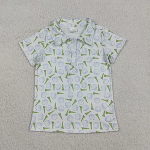 Chemises polo d'été pour garçons, imprimé golf, vêtements pour frères - Product Image 2