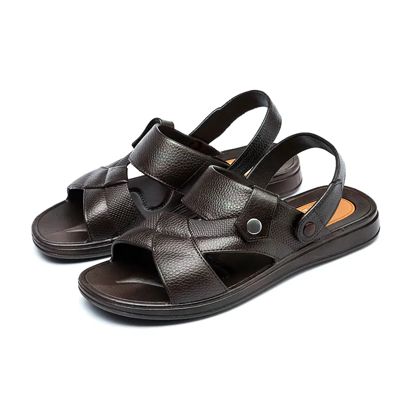 summer cheap india pakistan chappal leather flat PU men sport sandals slippers