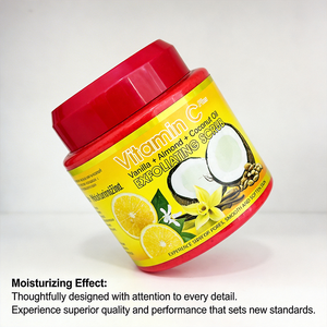 <span class=keywords><strong>Gommage</strong></span> exfoliant VC à la vanille et aux amandes, enrichi en vitamine C, végan, éclaircissant pour le visage, pour usage domestique, adultes - Product Image 1