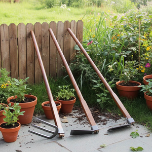Bêche de jardin - Bêche creuse entièrement en acier trempé, râteau à main, pour planter des légumes, bordure de jardin pour creuser - Product Image 1