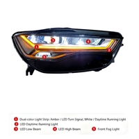 Phares à LED matriciels, ensemble de phares à LED complets avec projecteur, feux de jour, faisceau bas, faisceau haut, mise à niveau pour Audi A6L C7 2012-2018