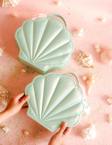 <strong>Baby</strong> Shower First Curl <strong>Memory</strong> <strong>Box</strong> Leather Giveaway Flip Custom Seashell Shaped Newborn <strong>Baby</strong> Gift <strong>Box</strong> Set Newborn with Bow Handle - Product Image 2