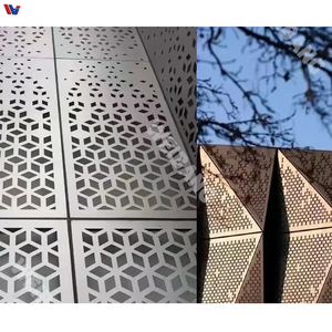 Revêtement mural en aluminium perforé sur mesure, panneau à trous ronds, façade moderne, revêtement extérieur de bâtiment - Product Image 3