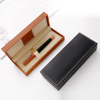 Kotak Hadiah Pensil & Pulpen Kulit, Hadiah Sekolah, Hadiah Bisnis, Hadiah Promosi, Logo Kustom, Hitam
