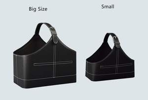 Panier-cadeau en cuir de haute qualité, solution de rangement durable et colorée pour les cadeaux de vacances, pour le vin, les fleurs, les fruits, les magazines - Product Image 4