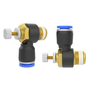 Connettore Rapido Interruttore di Velocità Cilindro Pneumatico Regolabile M5 Nuova Condizione Valvola a Farfalla in Rame Raccordo Pneumatico -5~60C - Product Image 5