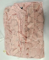 Elegante Vestido Midi de Verano para Mujer con Cuello Mao, Manga Corta Abullonada, Cinturón en la Cintura y Botones de Encaje, Lavable