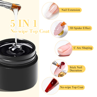 MTSSII 5 en 1 Top Coat Glue Nail Gel 8ml Vernis à ongles Tout pour la manucure Art des ongles hybride