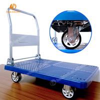 Chariot à plateforme pliable silencieux de 300 kg, chariot à main pliable, chariots industriels robustes