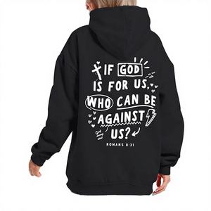 Sudadera con Capucha de Forro Polar para Hombre, Diseño Cristiano de Jesús, Ecológica, con Versículo Bíblico de Fe, Gráfico de Cruz - Product Image 2