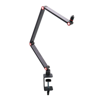 Bras de microphone professionnel robuste 360° °   Support de microphone rotatif et réglable avec bras articulé pour le gaming et le streaming