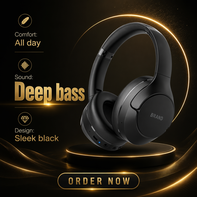 Bulk Order Factory Price JL Chipset Wireless Headset Best Anc Over Ear ANC Classic