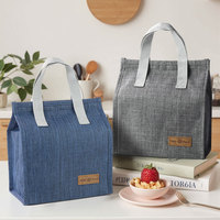 Sac à déjeuner isotherme portable minimaliste vertical, sac isotherme réutilisable, sac fourre-tout confortable pour pique-nique, voyage en plein air, pour hommes et femmes