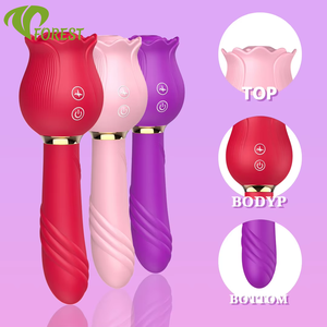<span class=keywords><strong>Vibrator</strong></span> G-Spot 12 Kecepatan Bentuk Mawar, Daya Kuat, Dapat Diisi Ulang via USB, dengan Fitur Hisap Klitoris, Tongkat Vibrasi <span class=keywords><strong>AV</strong></span> untuk Wanita - Promo! - Product Image 1