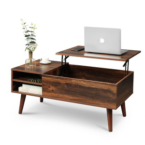 Modern minimalist lift-up coffee <b>table</b>, export-oriented, suitable for home use, living room, wooden, large-capacity, - Product Image 2
