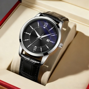 New Fashion Luxury Business Quartz <b>Watch</b> Stainless Steel Alloy Calendar Large Dial Leather Strap Men's Quartz <b>Watch</b> - Product Image 5