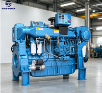 Moteur diesel marin GOLD POWER 230 kW, prix usine, haute qualité, démarrage électrique, refroidissement par eau, 4 temps, norme Euro 2, 9,726 L