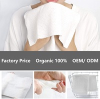Serviettes compressées jetables en coton de bambou biodégradable, en viscose, en coton naturel, en comprimés magiques