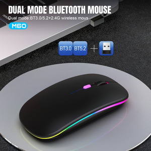 Source Factory Spot Wholesale Suitable for Huawei, <strong>Apple</strong> Dual-mode Illuminated BT <strong>Mouse</strong>, Silent Charging Phone, Tablet - Product Image 6