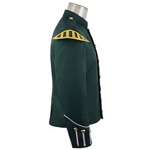 Green Scottish Style Doublet Jacket Handmade Formal <b>Tunic</b> Coat for Men Marching Band Uniform - Product Image 2