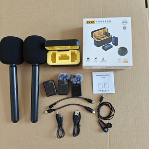 Bộ micro không dây chuyên nghiệp 2Mic, cầm tay, loại đeo cài áo, khử tiếng ồn, kèm sạc dự phòng - Product Image 2