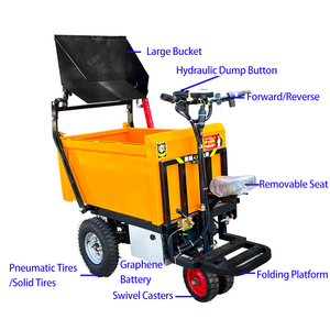 Carrello Elettrico Industriale per Logistica Esterna, Trasportatore di Carichi Pesanti, Carrello a Mano, Camion Elettrico Ribaltabile <span class=keywords><strong>con</strong></span> Postazione di Guida in Piedi o Seduta - Product Image 2