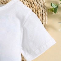 Pakaian Bayi Grosir Pabrik, Romper Unisex, Cetak Huruf, Lengan Pendek, Baju Bayi Satu Potong, Kancing Tekan