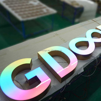 Lettres lumineuses LED RGB multicolores multimodes avec contrôle par application, étanches IP65-67 pour bars, magasins et enseignes commerciales à domicile