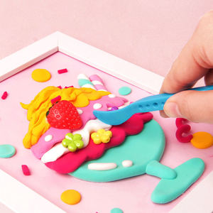 Kit de cadre photo DIY en argile à séchage à l'air pour l'artisanat des enfants, commande en gros, avec logo personnalisé, idéal pour les cadeaux d'anniversaire - Product Image 4