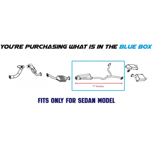 Conjunto de silenciador de escape compatible con: Subaru Impreza 2.5L 2008-2011, sistema de escape de acero inoxidable, tubo de escape - Product Image 1
