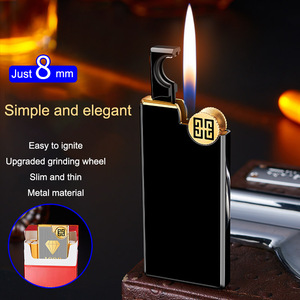 Briquet DEBANG 2025 avec meule à aiguiser, rechargeable au <span class=keywords><strong>gaz</strong></span> et personnalisable avec logo, briquet au butane - Product Image 3