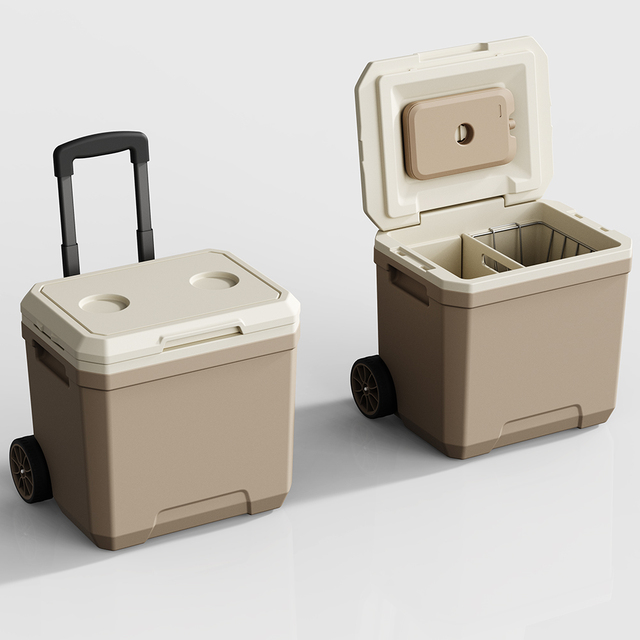 18L PU Ice Cooler Box Leak Proof High Capacity Hard Cooler Outdoor Insulated Portable Ice Chest Cooler Box