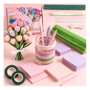 Kit de manualidades DIY, alambre de terciopelo de 10 mm, para proyectos de arte creativo educativo y hermosas creaciones de flores decorativas con alambre de terciopelo. - Product Image 4